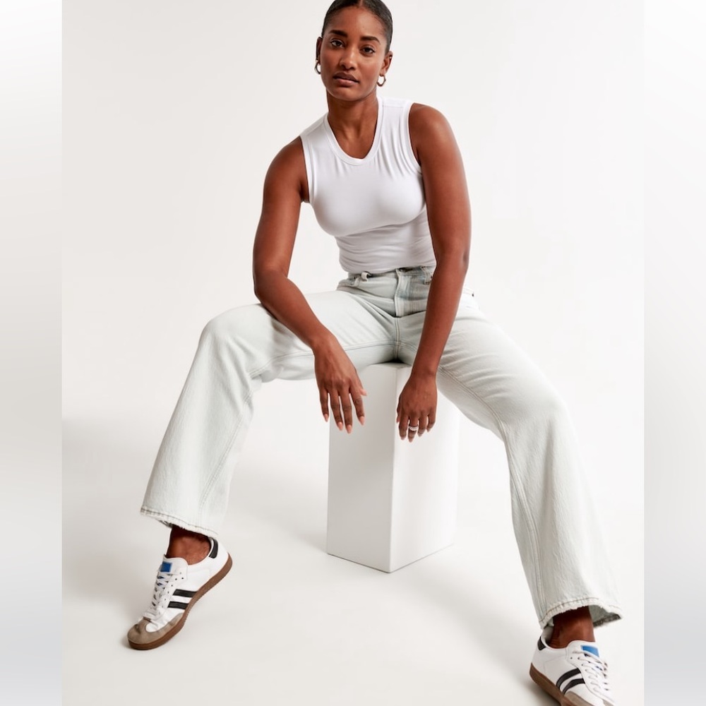 Curve love mid rise baggy jeans